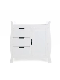Obaby Stamford Luxe 2-Piece Nursery Furniture Room Set - White -Oleu Furniture Shop TTEJX SQ4 0000000013 WHITE SLd1