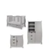 Obaby Stamford Luxe 3-Piece Nursery Furniture Room Set - Warm Grey -Oleu Furniture Shop TTEK4 SQ1 0000000005 GREY SLf