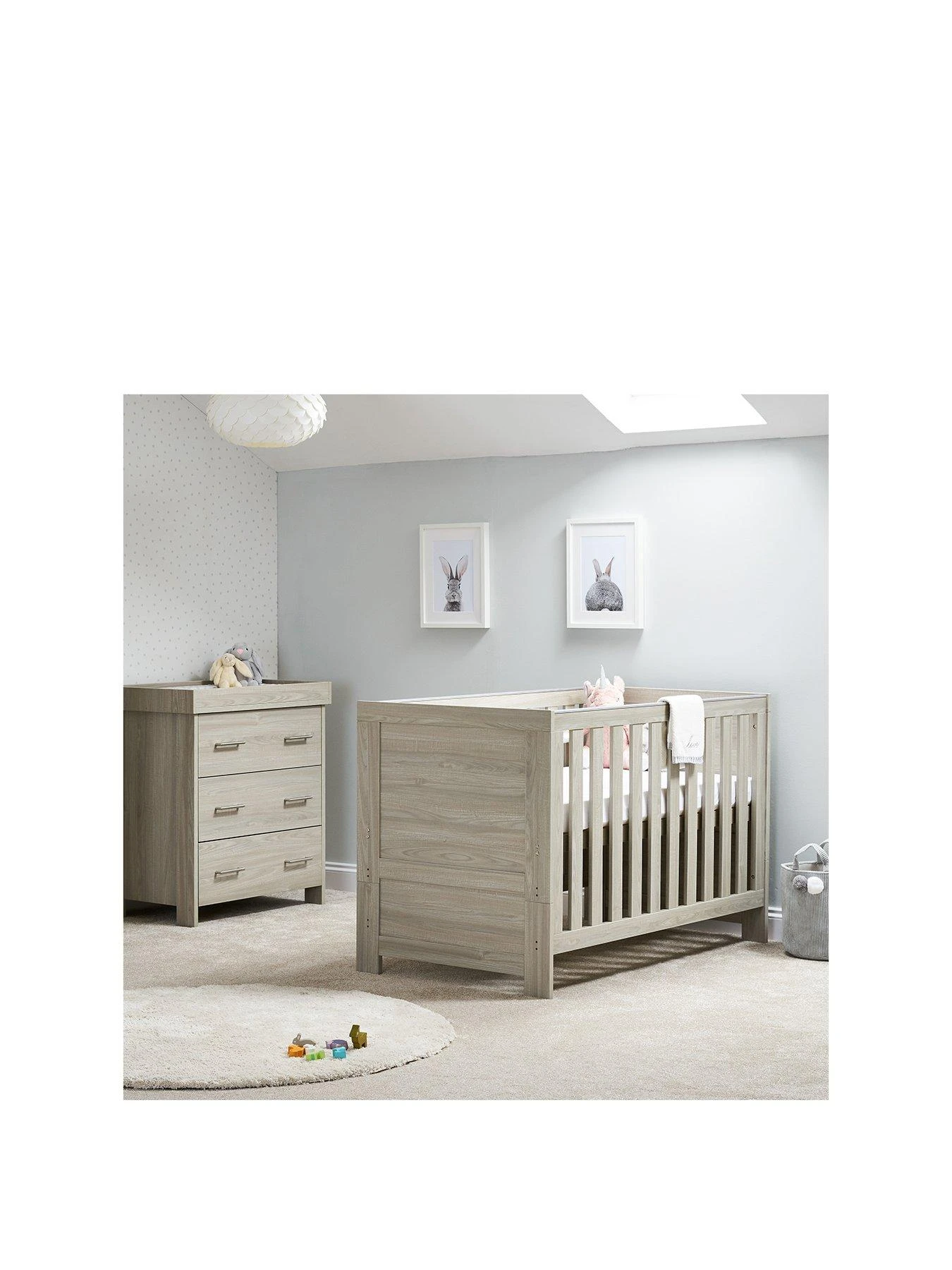 Obaby Nika 2 Piece Room Set - Grey Wash 3 Obaby Nika 2 Piece Room Set - Grey Wash
