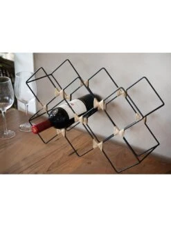 MasterClass Bc 8 Bottle Wine Rack -Oleu Furniture Shop TTVNP SQ3 0000000004 BLACK SLd1