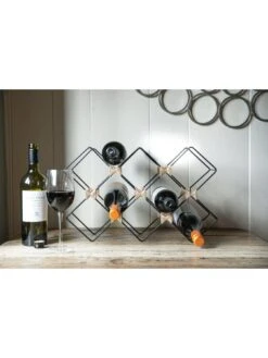MasterClass Bc 8 Bottle Wine Rack -Oleu Furniture Shop TTVNP SQ4 0000000004 BLACK SLd2