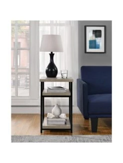 Dorel Home Elmwood End Table -Oleu Furniture Shop TU44C SQ5 0000006131 GREY OAK SLd