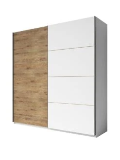 Very Home Galaxy 2 Door Sliding Wardrobe - FSC® Certified -Oleu Furniture Shop TUNNP SQ2 0000000010 WHITE OAK SLf