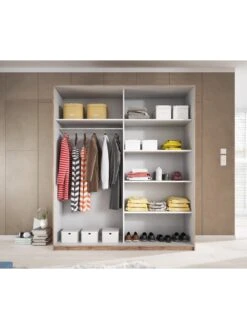 Very Home Galaxy 2 Door Sliding Wardrobe - FSC® Certified -Oleu Furniture Shop TUNNP SQ4 0000000010 WHITE OAK SLd