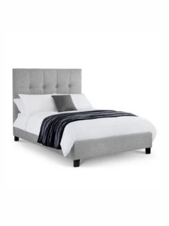 Julian Bowen Sorrento High Headboard Bed -Oleu Furniture Shop TURCH SQ2 0000000215 LIGHT GREY RSr