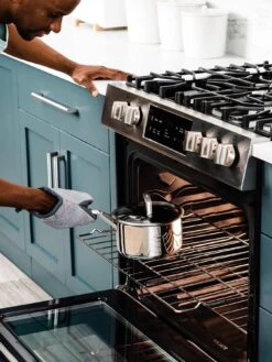 NINJA Foodi ZEROSTICK Stainless Steel 3 Piece Pan Set - 16/18/20cm Saucepans, Non Stick - C63000UK -Oleu Furniture Shop TV9KV SQ3 0000000166 STAINLESS STEEL SLd1