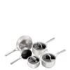 NINJA Foodi ZEROSTICK Stainless Steel 5 Piece Set - 16cm Milk, 16/18/20cm Saucepans & 24cm Frying Pan, Non Stick - C65000UK -Oleu Furniture Shop TV9KW SQ1 0000000166 STAINLESS STEEL SLf