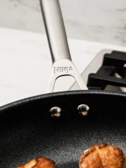 NINJA Foodi ZEROSTICK Stainless Steel 5 Piece Set - 16cm Milk, 16/18/20cm Saucepans & 24cm Frying Pan, Non Stick - C65000UK -Oleu Furniture Shop TV9KW SQ2 0000000166 STAINLESS STEEL SLd