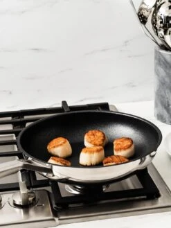 NINJA Foodi ZEROSTICK Stainless Steel 5 Piece Set - 16cm Milk, 16/18/20cm Saucepans & 24cm Frying Pan, Non Stick - C65000UK -Oleu Furniture Shop TV9KW SQ3 0000000166 STAINLESS STEEL SLd1