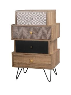 LPD Furniture Casablanca 4 Drawer Chest -Oleu Furniture Shop TWFNJ SQ3 0000000006 OAK SLa