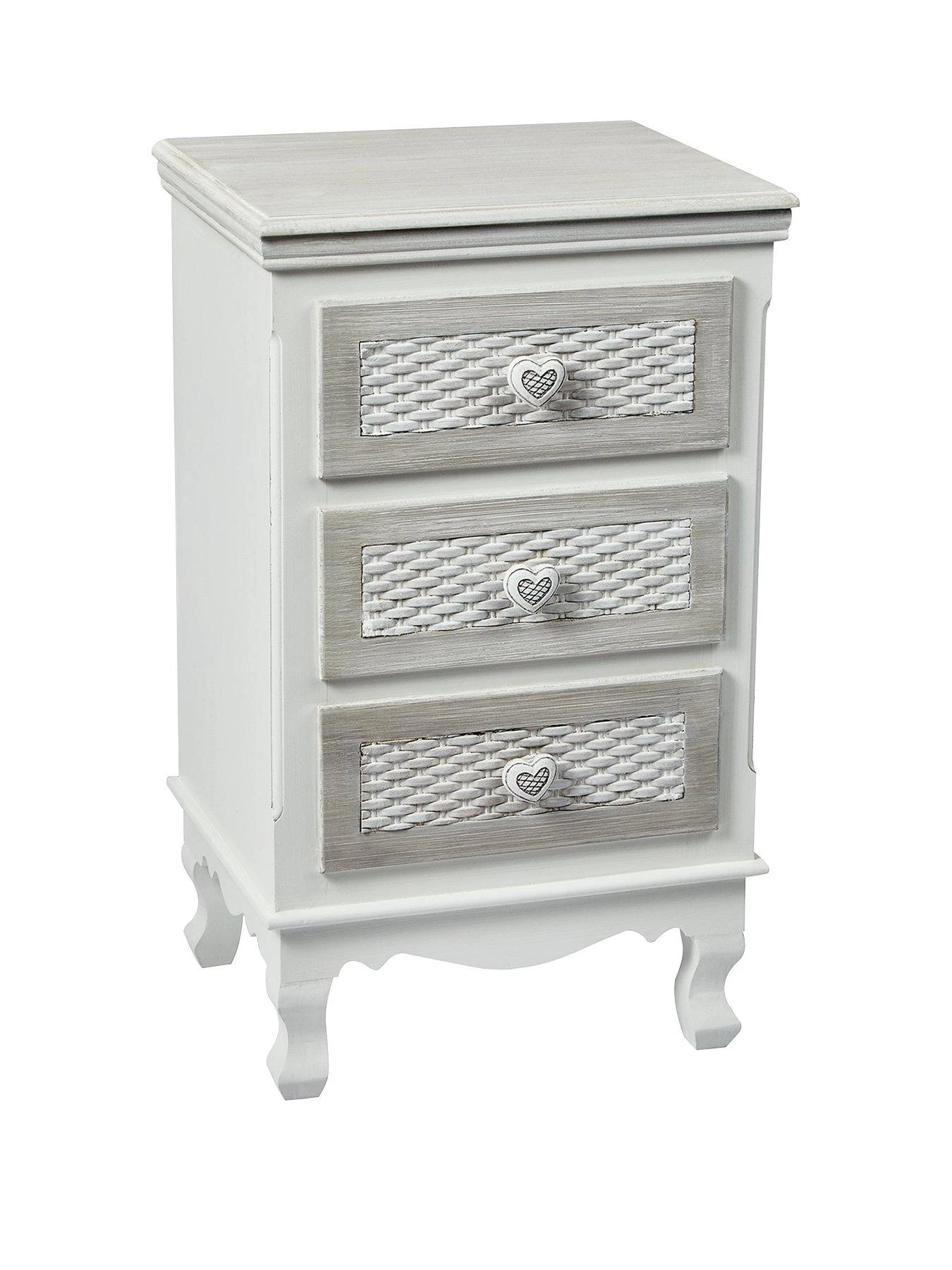 LPD Furniture Brittany 3 Drawer Bedside Table 3 LPD Furniture Brittany 3 Drawer Bedside Table