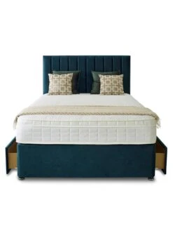 Shire Beds Liberty 1000 Memory Double 4 Dr Divan -Oleu Furniture Shop TY4UR SQ3 0000001836 EMERALD SLd
