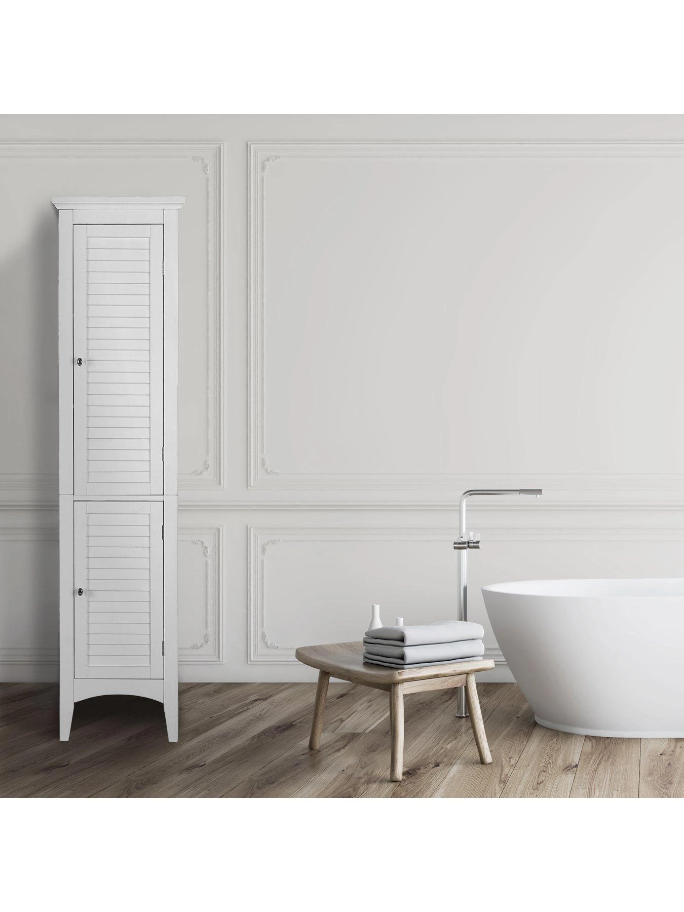 Teamson Home Glancy 2 Door Tall Storage Cabinet 7 Teamson Home Glancy 2 Door Tall Storage Cabinet - Image 5