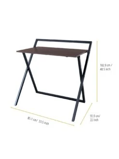 Teamson Home Versanora Folding Office Desk -Oleu Furniture Shop TY7G9 SQ2 0000000143 BROWN RSr