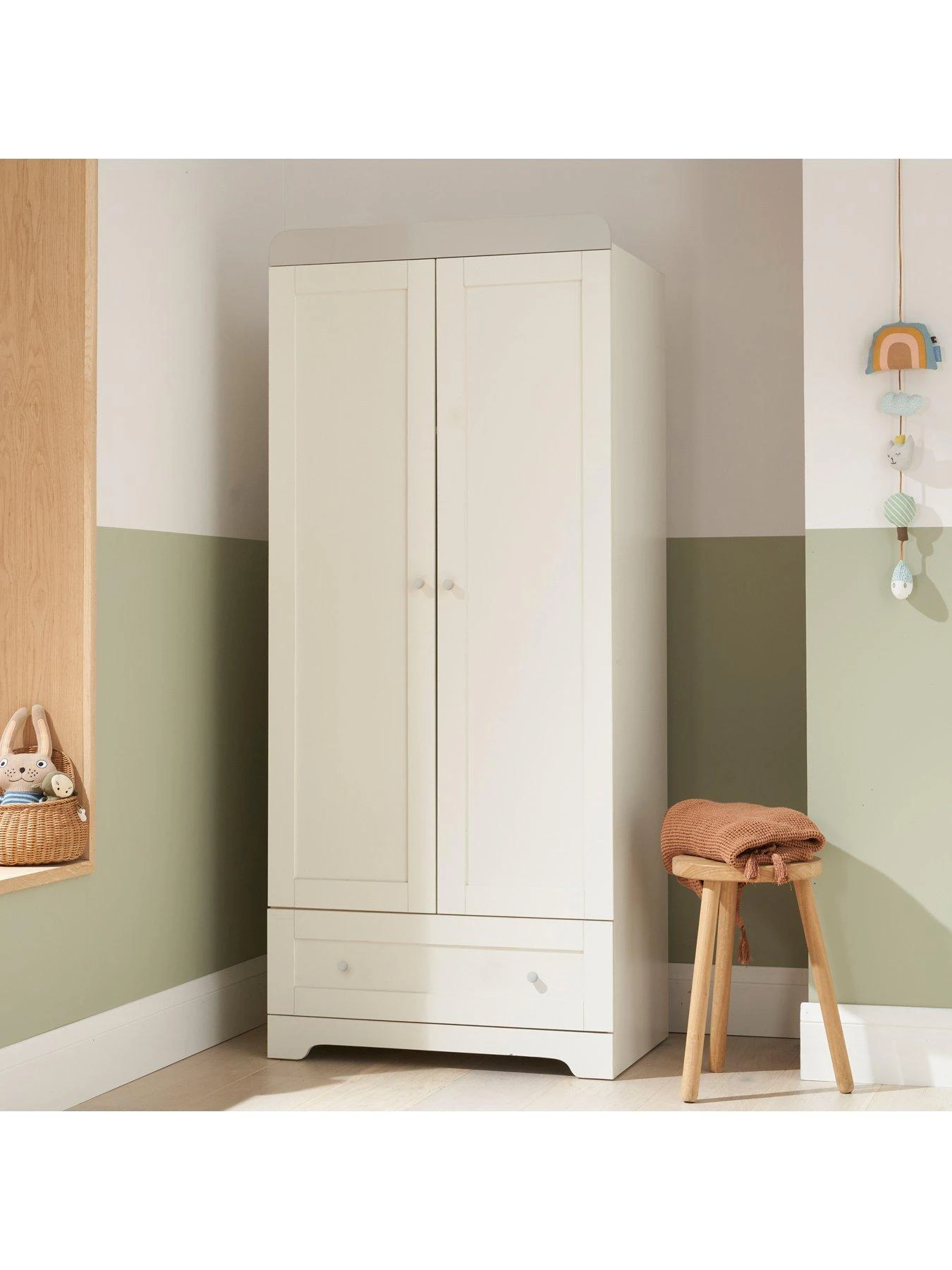 Tutti Bambini Rio Wardrobe - White/Dove Grey 4 Tutti Bambini Rio Wardrobe - White/Dove Grey - Image 2