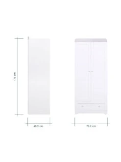 Tutti Bambini Rio Wardrobe - White/Dove Grey 15 Tutti Bambini Rio Wardrobe - White/Dove Grey -Oleu Furniture Shop U3D9Q SQ7 0000000361 WHITE GREY DGy
