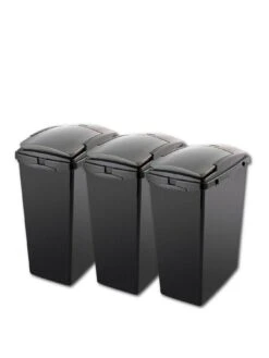 Addis Set Of 3 Recycling Kitchen Utility Waste Separation Bin System