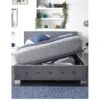 Aspire Plush Velvet Side Opening Ottoman Bed Frame 2 Aspire Plush Velvet Side Opening Ottoman Bed Frame -Oleu Furniture Shop U4ACL SQ1 0000016412 STEEL PLUSH VELVET SLa