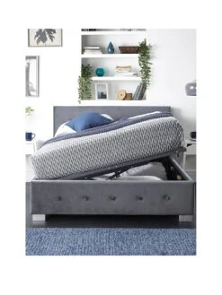 Aspire Plush Velvet Side Opening Ottoman Bed Frame