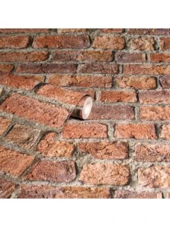 ARTHOUSE Urban Brick Red Wallpaper -Oleu Furniture Shop U4YF4 SQ3 0000000017 RED SLd1
