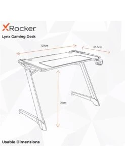 X Rocker Lynx RGB LED Gaming Desk  -Oleu Furniture Shop U7JKL SQ4 0000000005 GREY SLd1
