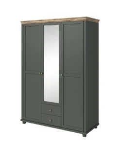 Very Home Evora 3 Door Mirrored Wardrobe 8 Very Home Evora 3 Door Mirrored Wardrobe -Oleu Furniture Shop U9P6X SQ3 0000016619 GREEN OAK SLa