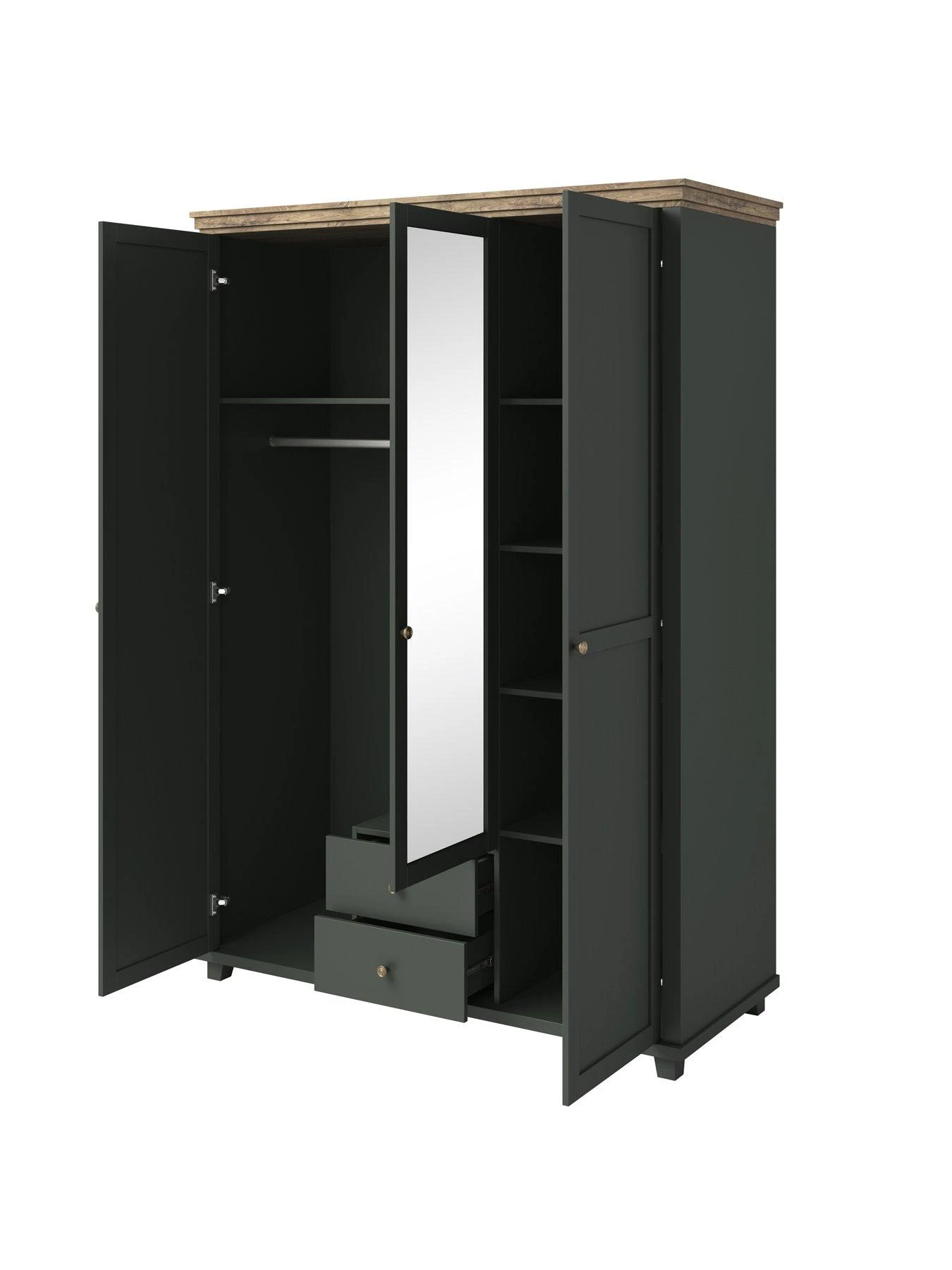 Very Home Evora 3 Door Mirrored Wardrobe 6 Very Home Evora 3 Door Mirrored Wardrobe - Image 4