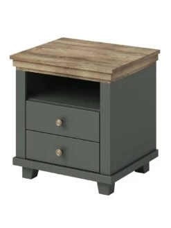 Very Home Evora 2 Drawer Bedside -Oleu Furniture Shop U9PAE SQ3 0000016619 GREEN OAK SLa