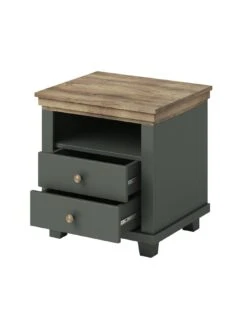 Very Home Evora 2 Drawer Bedside -Oleu Furniture Shop U9PAE SQ4 0000016619 GREEN OAK SLd