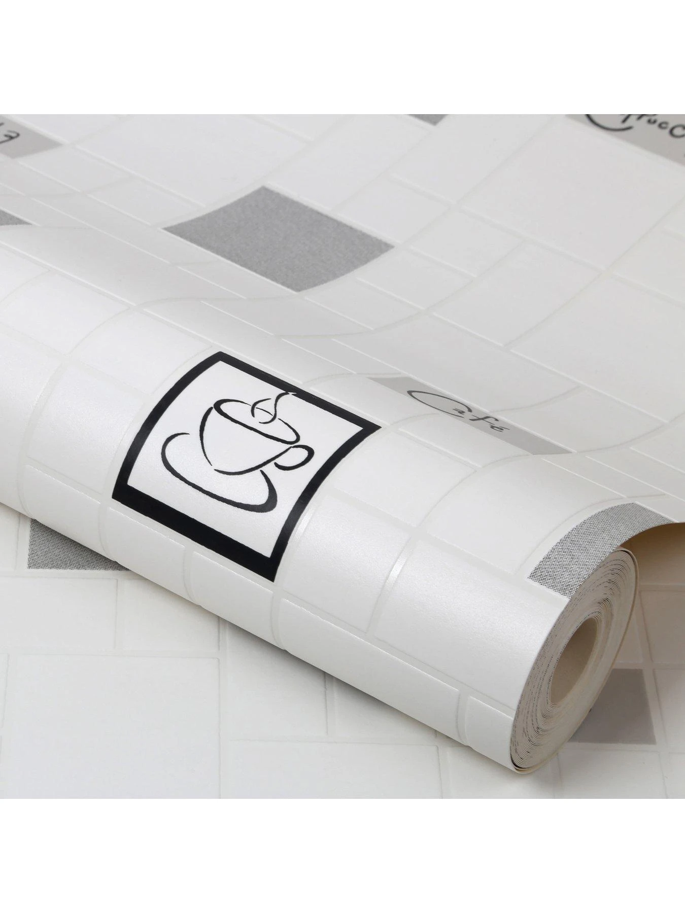 Contour Cafe Culture Grey Kitchen & Bathroom Wallpaper 4 Contour Cafe Culture Grey Kitchen & Bathroom Wallpaper - Image 2