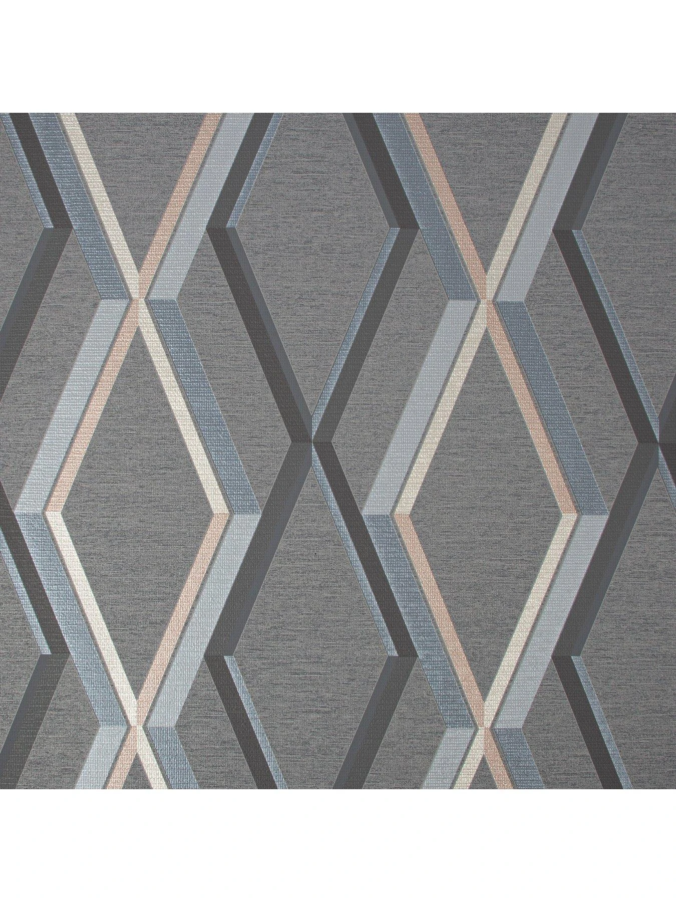 Superfresco Easy Prestige Geo Charcoal Wallpaper 5 Superfresco Easy Prestige Geo Charcoal Wallpaper - Image 3