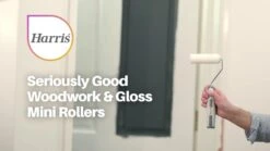 Harris Seriously Good Woodwork Gloss Mini Roller Set 4in - 228 Grams -Oleu Furniture Shop UC3N6 SQ7 0000000005 GREY DVvL
