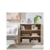 Very Home New Metro Small Wide Bookcase - Oak Effect - FSC® Certified -Oleu Furniture Shop UCDDF SQ1 0000000006 OAK SLf