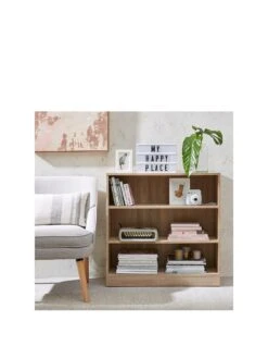 Very Home New Metro Small Wide Bookcase - Oak Effect - FSC® Certified