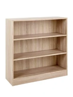 Very Home New Metro Small Wide Bookcase - Oak Effect - FSC® Certified -Oleu Furniture Shop UCDDF SQ3 0000000006 OAK SLd