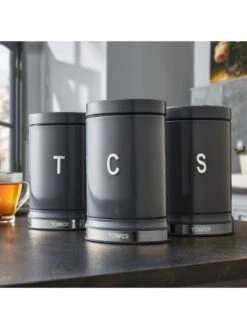 Tower Belle Set Of 3 Canisters -Oleu Furniture Shop UCHVR SQ5 0000000005 GREY SLd3