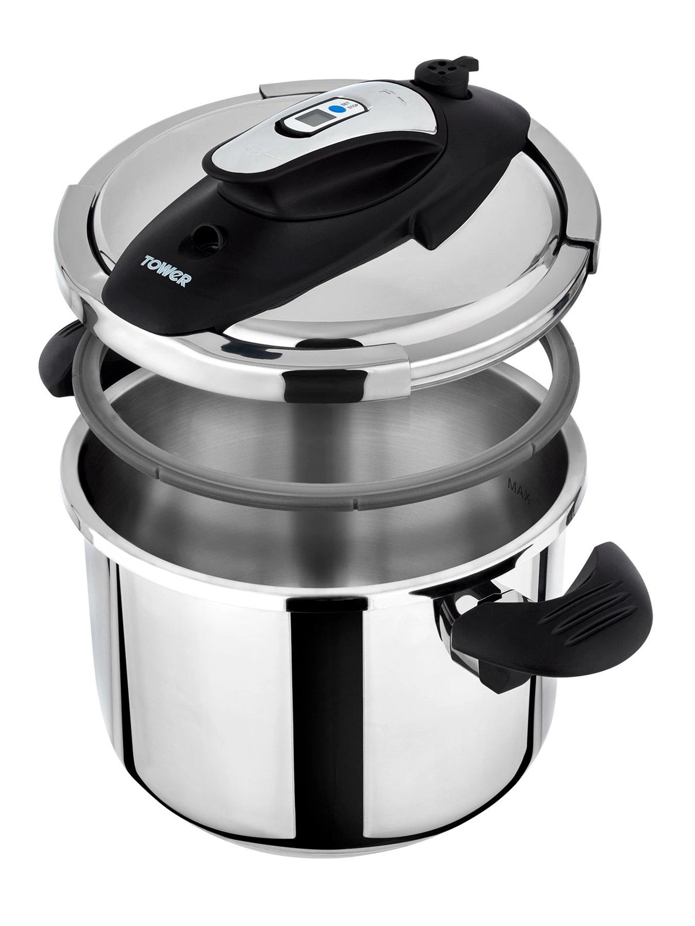 Tower One-touch Ultima 6L/22cm Stainless Steel Pressure Cooker 4 Tower One-touch Ultima 6L/22cm Stainless Steel Pressure Cooker - Image 2