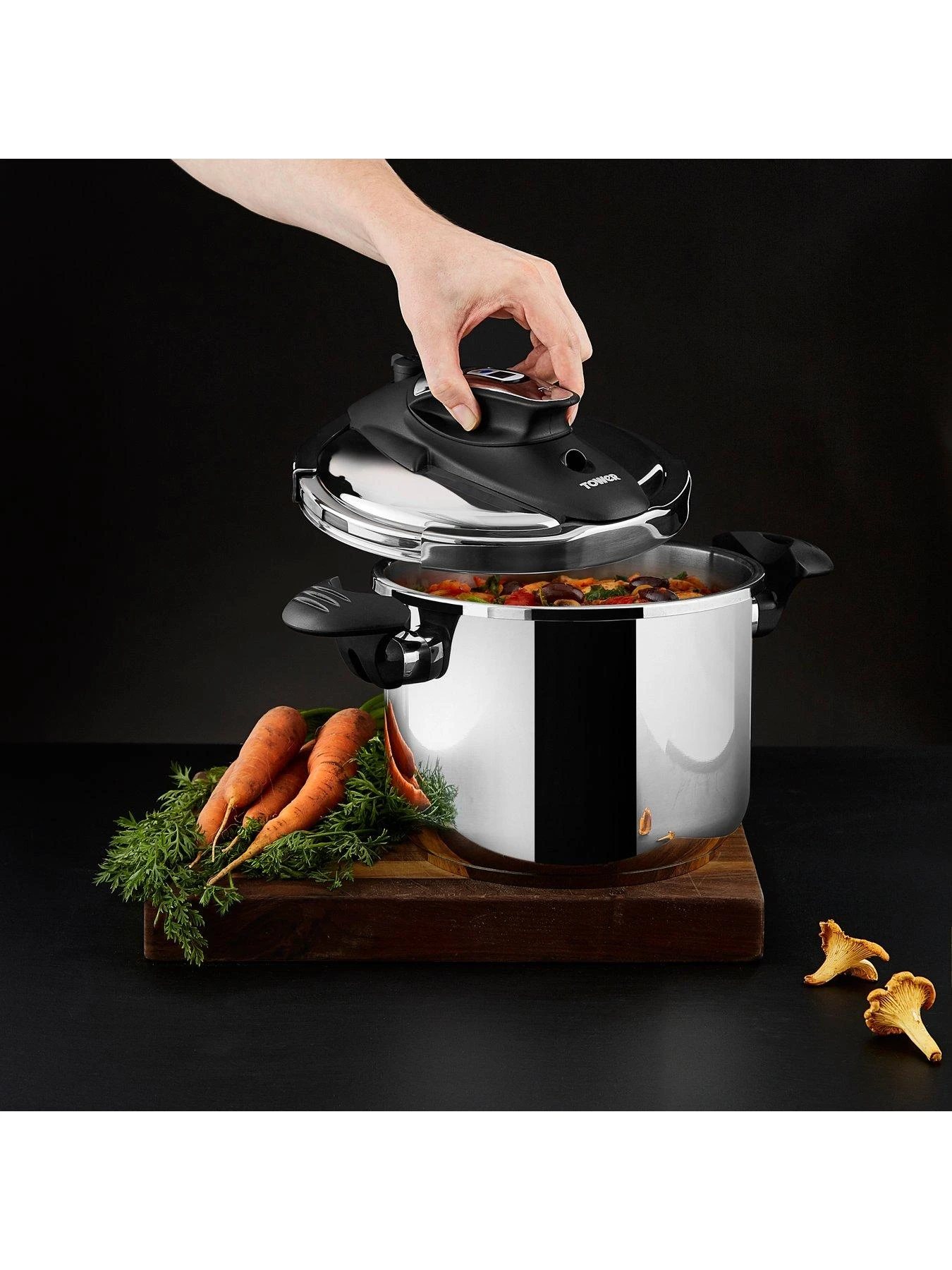Tower One-touch Ultima 6L/22cm Stainless Steel Pressure Cooker 8 Tower One-touch Ultima 6L/22cm Stainless Steel Pressure Cooker - Image 6