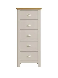 K-Interiors Fontana 5 Drawer Tall Boy 9 K-Interiors Fontana 5 Drawer Tall Boy -Oleu Furniture Shop UCYMN SQ3 0000000311 GREY OAK SLa