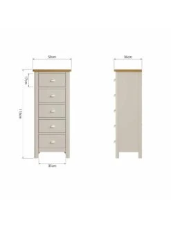K-Interiors Fontana 5 Drawer Tall Boy 11 K-Interiors Fontana 5 Drawer Tall Boy -Oleu Furniture Shop UCYMN SQ7 0000000311 GREY OAK DGy