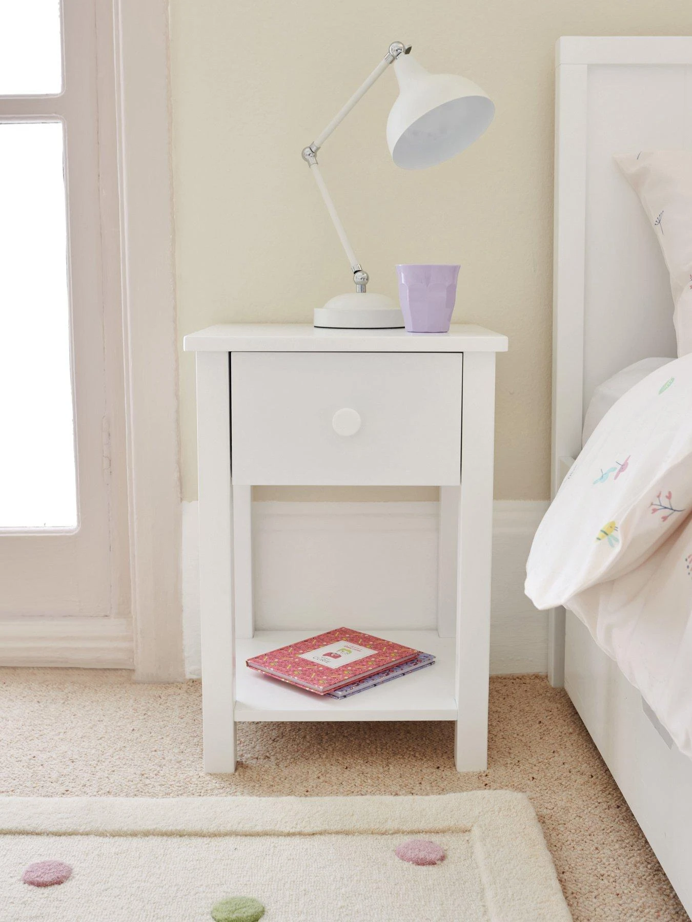 Great Little Trading Co. Lulworth Bedside Table - White 4 Great Little Trading Co. Lulworth Bedside Table - White - Image 2
