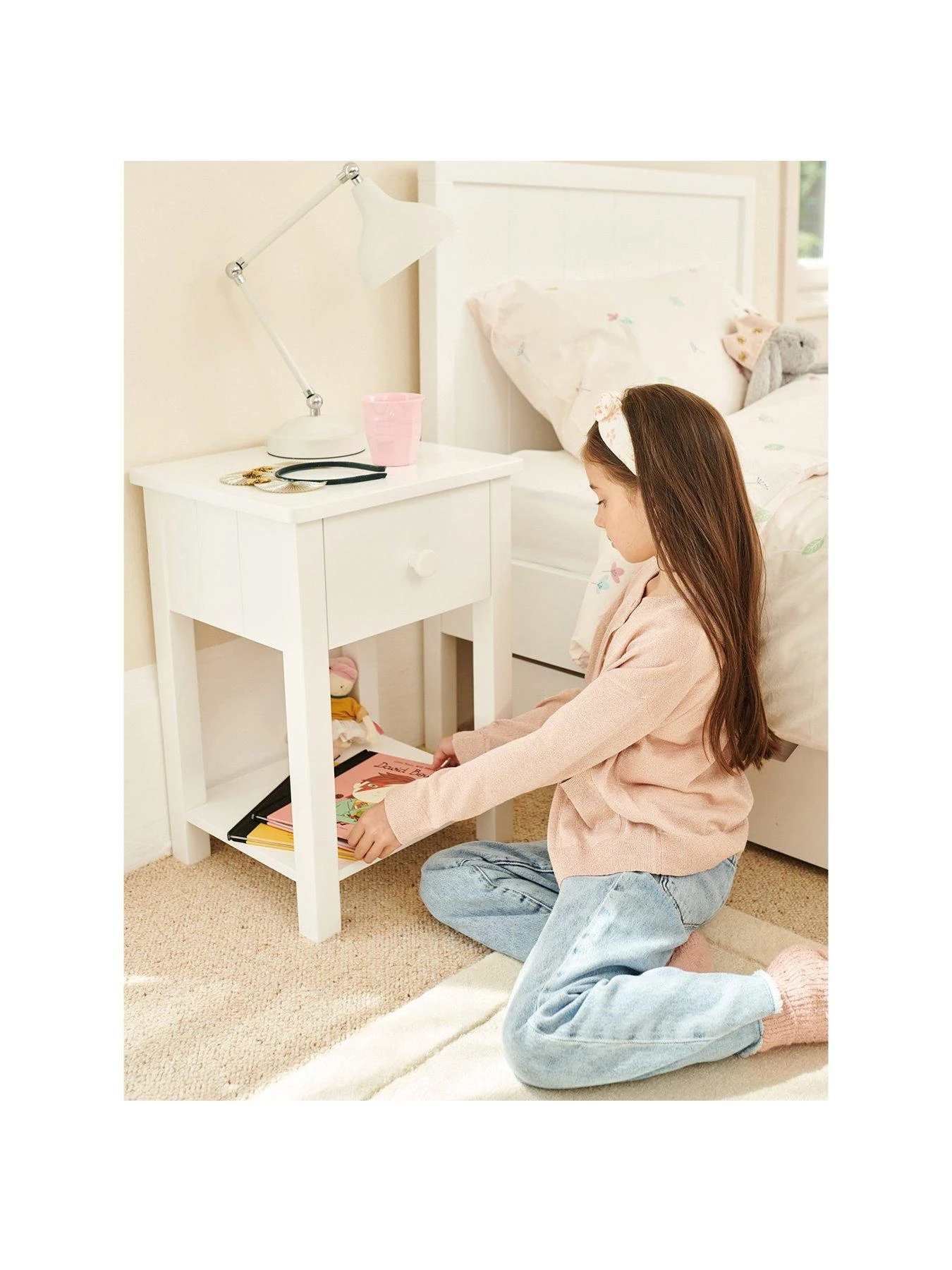 Great Little Trading Co. Lulworth Bedside Table - White 5 Great Little Trading Co. Lulworth Bedside Table - White - Image 3