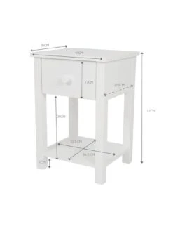 Great Little Trading Co. Lulworth Bedside Table - White 15 Great Little Trading Co. Lulworth Bedside Table - White -Oleu Furniture Shop UDGPE SQ7 0000000013 WHITE DGy
