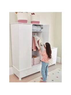 Great Little Trading Co. Lulworth 2 Door, 1 Drawer Kids Wardrobe - White -Oleu Furniture Shop UDGPG SQ3 0000000013 WHITE SLa