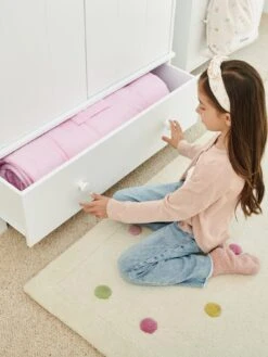 Great Little Trading Co. Lulworth 2 Door, 1 Drawer Kids Wardrobe - White -Oleu Furniture Shop UDGPG SQ5 0000000013 WHITE SLd1