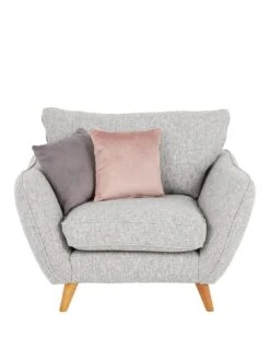Very Home Perth Fabric Armchair - Silver -Oleu Furniture Shop UED4R SQ2 0000000035 SILVER SLf1