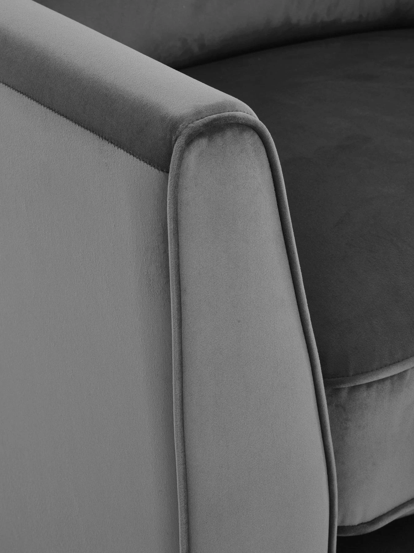 Very Home Pasha Small Fabric Right Hand Chaise Sofa - Grey 5 Very Home Pasha Small Fabric Right Hand Chaise Sofa - Grey - Image 3