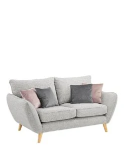 Very Home Perth Fabric 4 Seater Sofa - Silver -Oleu Furniture Shop UED93 SQ2 0000000035 SILVER SLf