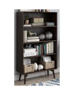 Novogratz Brittany 4 Shelf Bookcase - Walnut