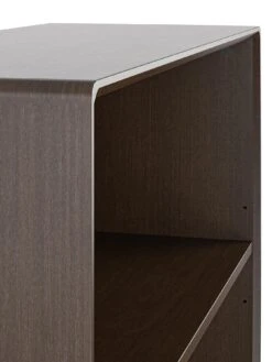 Novogratz Brittany 4 Shelf Bookcase - Walnut -Oleu Furniture Shop UFRRD SQ5 0000000007 WALNUT SLd1